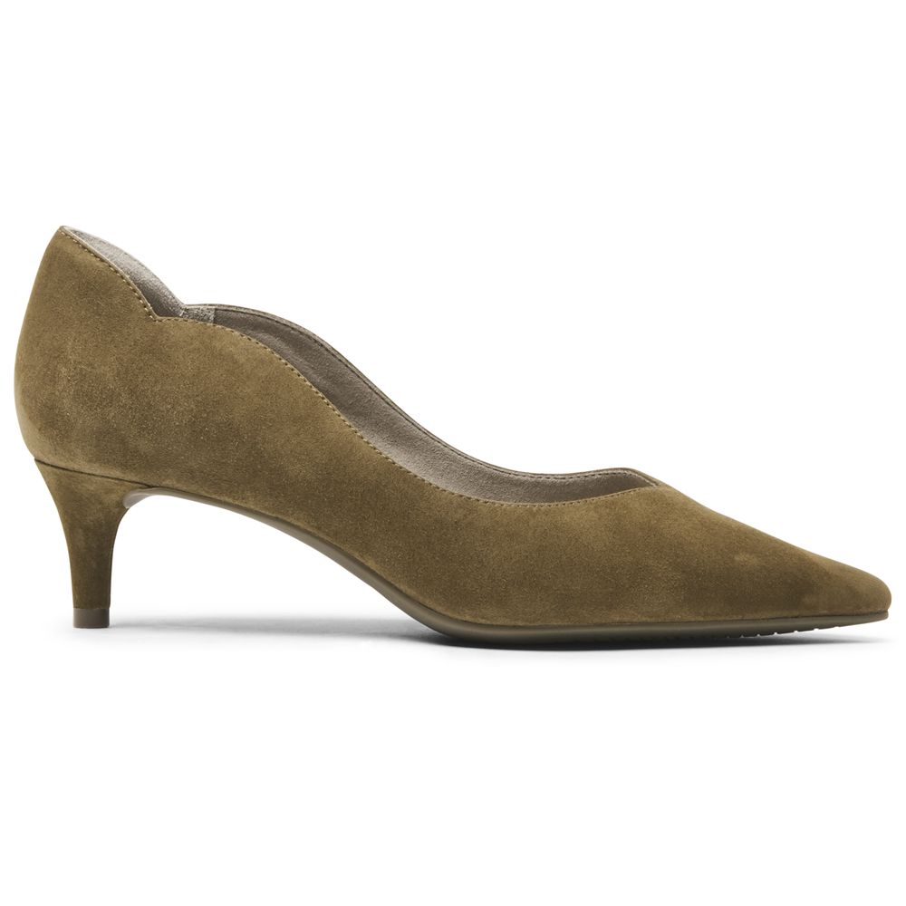 Escarpins Mulher Rockport Total Motion Noelle Scalloped-Back Heel Verdes,Portugal LYFAN-5018